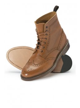 Bottes Balmoral marrons avec semelle en cuir GoodYear