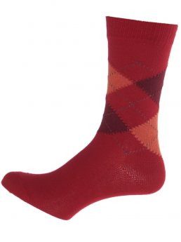 Chaussettes de chaussette avec des losanges de groseille rouge et de porto