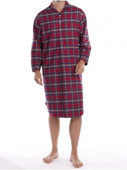 Chemise de nuit tartan 100% coton bross Rudolph