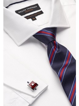 Chemise Signature cintre blanche en serg  double manchette