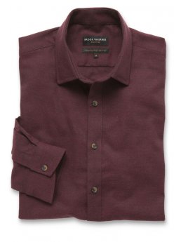 Chemise Signature en serg baie rouge uni