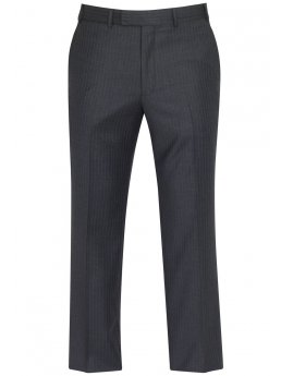 Cromford pantalons de costume gris avec rayure bleue
