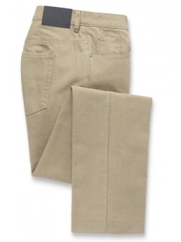 Jeans ajusté toile de coton sable Templeton