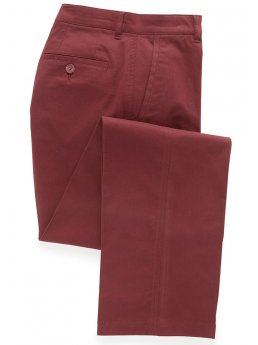 Pantalon chino classique coton stretch rouge marron Denver