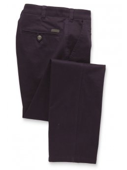 Pantalon chino jambe ajuste coton stretch aubergine Miami