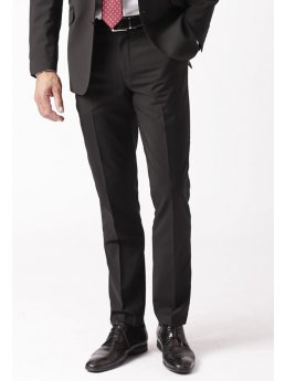 Pantalon de costume ajust et lavable noir Cassino