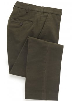 Pantalon en moleskine olive Kibworth