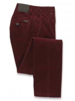 Pantalon velours ctel jambe ajuste grenat Finningley