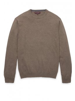 Pull ras du cou coton cachemire caf Sherbourne