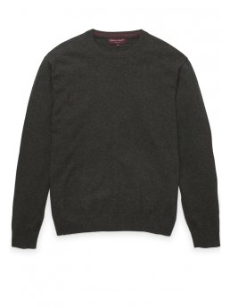 Pull ras du cou coton cachemire cendre Sherbourne