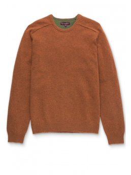 Pull ras du cou en laine d'agneau paprika Chailey