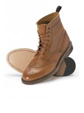 Bottes Balmoral marrons avec semelle en cuir GoodYear