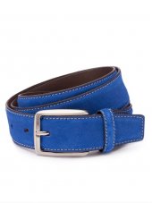 Ceinture en daim bleu clair