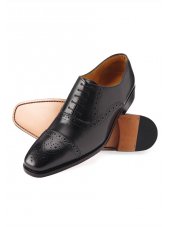 Chaussures richelieu noire Windsor avec semelle en cuir GoodYear