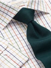 Chemise  carreaux vert bouton de manchette