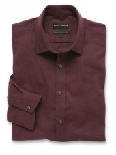 Chemise Signature en serg baie rouge uni