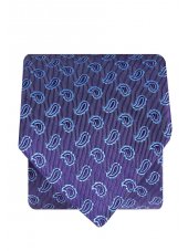 Cravate 100% soie lilas  motif cachemire