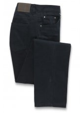 Jeans ajusté toile de coton bleu marine Templeton