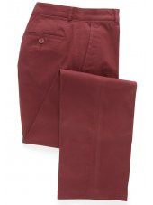 Pantalon chino classique coton stretch rouge marron Denver