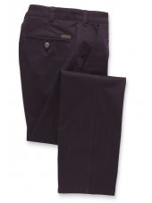 Pantalon chino jambe ajuste coton stretch aubergine Miami