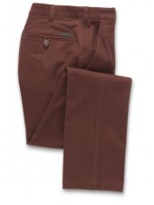 Pantalon chino jambe ajuste coton stretch rouille Miami