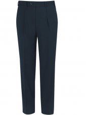 Pantalon de costume ajust et lavable bleu marine  rayures Giglio