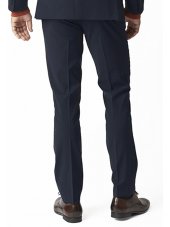 Pantalon de costume ajust et lavable bleu marine Cassino