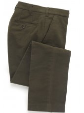 Pantalon en moleskine olive Kibworth