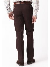 Pantalon en serg lav rouge marron Blakelaw