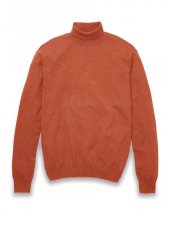 Pull  col roul coton cachemire paprika Aysgarth