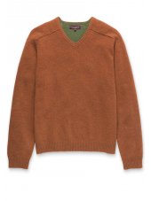 Pull col en V en laine d'agneau paprika Barnham