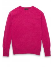 Pull ras du cou 100% cachemire baie rouge Chainhurst