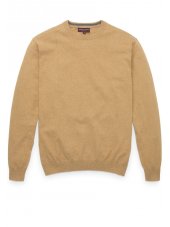 Pull ras du cou en cachemire coton biscuit Sherbourne