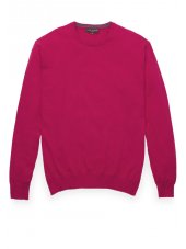 Pull  ras du cou en cachemire coton framboise Sherbourne