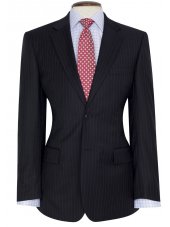 Somerton Veste de costume marine avec de subtiles rayures